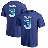 Seahawks 3 Russell Wilson NFC NFL Pro Line by Fanatics Branded 2018 Pro Bowl Name & Number T Shirt Royal,baseball caps,new era cap wholesale,wholesale hats