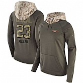 Women Nike Bears 23 Kyle Fuller Olive Salute To Service Pullover Hoodie,baseball caps,new era cap wholesale,wholesale hats