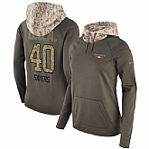 Women Nike Bears 40 Gale Sayers Olive Salute To Service Pullover Hoodie,baseball caps,new era cap wholesale,wholesale hats