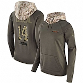 Women Nike Bengals 14 Andy Dalton Olive Salute To Service Pullover Hoodie,baseball caps,new era cap wholesale,wholesale hats