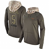 Women Nike Bengals 5 AJ McCarron Olive Salute To Service Pullover Hoodie,baseball caps,new era cap wholesale,wholesale hats