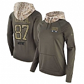 Women Nike Colts 87 Reggie Wayne Olive Salute To Service Pullover Hoodie,baseball caps,new era cap wholesale,wholesale hats