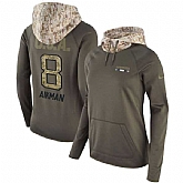 Women Nike Cowboys 8 Troy Aikman Olive Salute To Service Pullover Hoodie,baseball caps,new era cap wholesale,wholesale hats