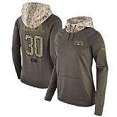 Women Nike Packers 30 John Kuhn Olive Salute To Service Pullover Hoodie,baseball caps,new era cap wholesale,wholesale hats