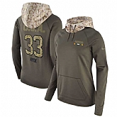 Women Nike Packers 33 Micah Hyde Olive Salute To Service Pullover Hoodie,baseball caps,new era cap wholesale,wholesale hats