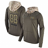 Women Nike Packers 88 Ty Montgomery Olive Salute To Service Pullover Hoodie,baseball caps,new era cap wholesale,wholesale hats