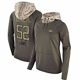 Women Nike Ravens 52 Ray Lewis Olive Salute To Service Pullover Hoodie,baseball caps,new era cap wholesale,wholesale hats