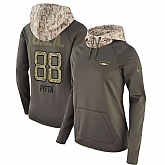 Women Nike Ravens 88 Dennis Pitta Olive Salute To Service Pullover Hoodie (1),baseball caps,new era cap wholesale,wholesale hats