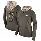 Women Nike Saints 77 Willie Roaf Olive Salute To Service Pullover Hoodie,baseball caps,new era cap wholesale,wholesale hats
