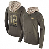 Women Nike Steelers 12 Terry Bradshaw Olive Salute To Service Pullover Hoodie,baseball caps,new era cap wholesale,wholesale hats