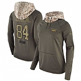 Women Nike Steelers 84 Antonio Brown Olive Salute To Service Pullover Hoodie,baseball caps,new era cap wholesale,wholesale hats