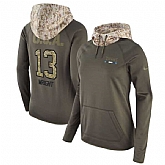 Women Nike Titans 13 Kendall Wright Olive Salute To Service Pullover Hoodie,baseball caps,new era cap wholesale,wholesale hats