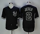 Yankees 2 Derek Jeter Black Cool Base baseball Jerseys,baseball caps,new era cap wholesale,wholesale hats