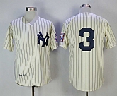 Yankees 3 Babe Ruth Cream Mitchell & Ness baseball Jerseys,baseball caps,new era cap wholesale,wholesale hats