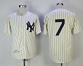 Yankees 7 Mickey Mantle Cream 1951 Mitchell & Ness baseball Jerseys,baseball caps,new era cap wholesale,wholesale hats