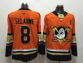 Anaheim Ducks #8 Teemu Selanne Orange Adidas Stitched Jersey,baseball caps,new era cap wholesale,wholesale hats