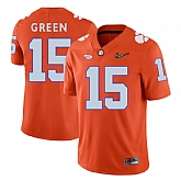 Clemson Tigers #15 T.J. Green Orange With Diamond Logo College Football Jersey DingZhi,baseball caps,new era cap wholesale,wholesale hats