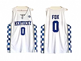 Kentucky Wildcats #0 De'Aaron Fox White College Basketball Jersey,baseball caps,new era cap wholesale,wholesale hats