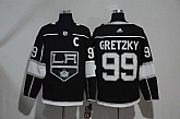 Los Angeles Kings #99 Wayne Gretzky Black Adidas Stitched Jersey,baseball caps,new era cap wholesale,wholesale hats