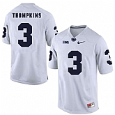 Penn State Nittany Lions #3 DeAndre Thompkins White College Football Jersey DingZhi,baseball caps,new era cap wholesale,wholesale hats