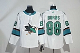 San Jose Sharks #88 Brent Burns White Adidas Stitched Jersey,baseball caps,new era cap wholesale,wholesale hats
