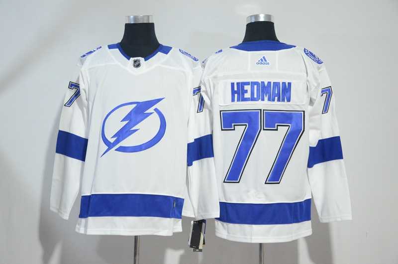 Tampa Bay Lightning #77 Victor Hedman White Adidas Stitched Jersey
