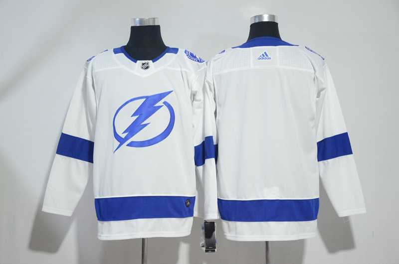 Tampa Bay Lightning Blank White Adidas Stitched Jersey