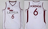 Team Latvija #6 Kristaps Porzingis White National Basketball Jersey,baseball caps,new era cap wholesale,wholesale hats