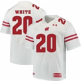Wisconsin Badgers #20 James White White College Football Jersey DingZhi,baseball caps,new era cap wholesale,wholesale hats