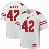 Wisconsin Badgers #42 T.J. Watt White College Football Jersey DingZhi,baseball caps,new era cap wholesale,wholesale hats