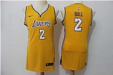 Women Nike Lakers #2 Lonzo Ball Yellow Swingman Jersey,baseball caps,new era cap wholesale,wholesale hats