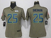 Women Nike Seattle Seahawks #25 Richard Sherman Olive Salute To Service Limited Jersey,baseball caps,new era cap wholesale,wholesale hats