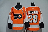 Youth Philadelphia Flyers #28 Claude Giroux Orange Adidas Stitched Jersey