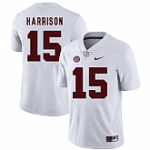 Alabama Crimson Tide 15 Ronnie Harrison White College Football Jersey DingZhi,baseball caps,new era cap wholesale,wholesale hats