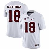 Alabama Crimson Tide 18 Cooper Bateman White College Football Jersey DingZhi,baseball caps,new era cap wholesale,wholesale hats