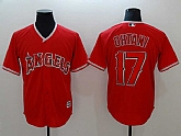 Angels 17 Shohei Ohtani Red Cool Base Jersey,baseball caps,new era cap wholesale,wholesale hats