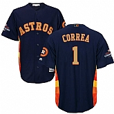 Astros #1 Carlos Correa Navy 2018 Gold Program Cool Base Jersey,baseball caps,new era cap wholesale,wholesale hats