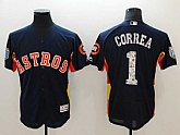 Astros #1 Carlos Correa Navy 2018 Spring Training Flexbase Jersey,baseball caps,new era cap wholesale,wholesale hats