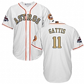 Astros #11 Evan Gattis White 2018 Gold Program Cool Base Jersey,baseball caps,new era cap wholesale,wholesale hats