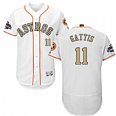 Astros #11 Evan Gattis White 2018 Gold Program Flexbase Jersey,baseball caps,new era cap wholesale,wholesale hats