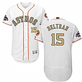 Astros #15 Carlos Beltran White 2018 Gold Program Flexbase Jersey,baseball caps,new era cap wholesale,wholesale hats