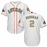 Astros #2 Alex Bregman White 2018 Gold Program Cool Base Jersey,baseball caps,new era cap wholesale,wholesale hats