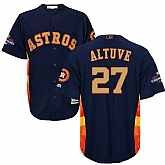 Astros #27 Jose Altuve Navy 2018 Gold Program Cool Base Jersey,baseball caps,new era cap wholesale,wholesale hats