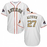 Astros #27 Jose Altuve White 2018 Gold Program Cool Base Jersey,baseball caps,new era cap wholesale,wholesale hats
