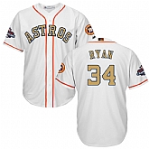 Astros #34 Nolan Ryan White 2018 Gold Program Cool Base Jersey,baseball caps,new era cap wholesale,wholesale hats