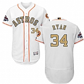 Astros #34 Nolan Ryan White 2018 Gold Program Flexbase Jersey,baseball caps,new era cap wholesale,wholesale hats