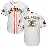 Astros #35 Justin Verlander White 2018 Gold Program Cool Base Jersey,baseball caps,new era cap wholesale,wholesale hats