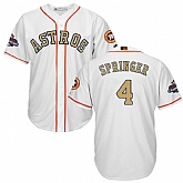 Astros #4 George Springer White 2018 Gold Program Cool Base Jersey,baseball caps,new era cap wholesale,wholesale hats