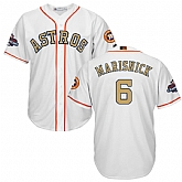 Astros #6 Jake Marisnick White 2018 Gold Program Cool Base Jersey,baseball caps,new era cap wholesale,wholesale hats
