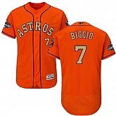 Astros #7 Craig Biggio Orange Gold Program Flexbase Jersey,baseball caps,new era cap wholesale,wholesale hats
